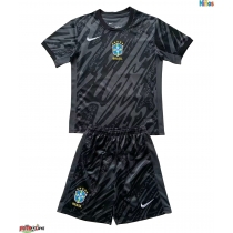 Camiseta Brasil Portero Visitante Equipación para niños Copa America 2024 manga corta (+ pantalones cortos)